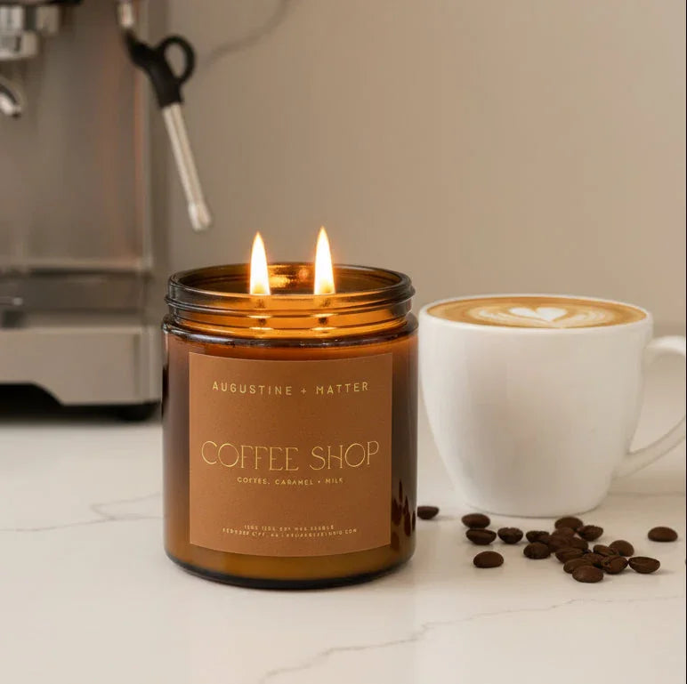 Coffee Shop - 12oz Soy Candle Augustine + Matter Candle Studio LLC