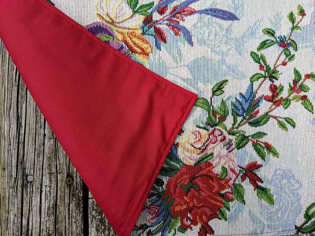 DaDa Bedding Set of 4-Pieces Tropical Sky Blue Birds Floral Tapestry Dining Table Placemats 13” x 19” (18116) DaDalogy Bedding Collection