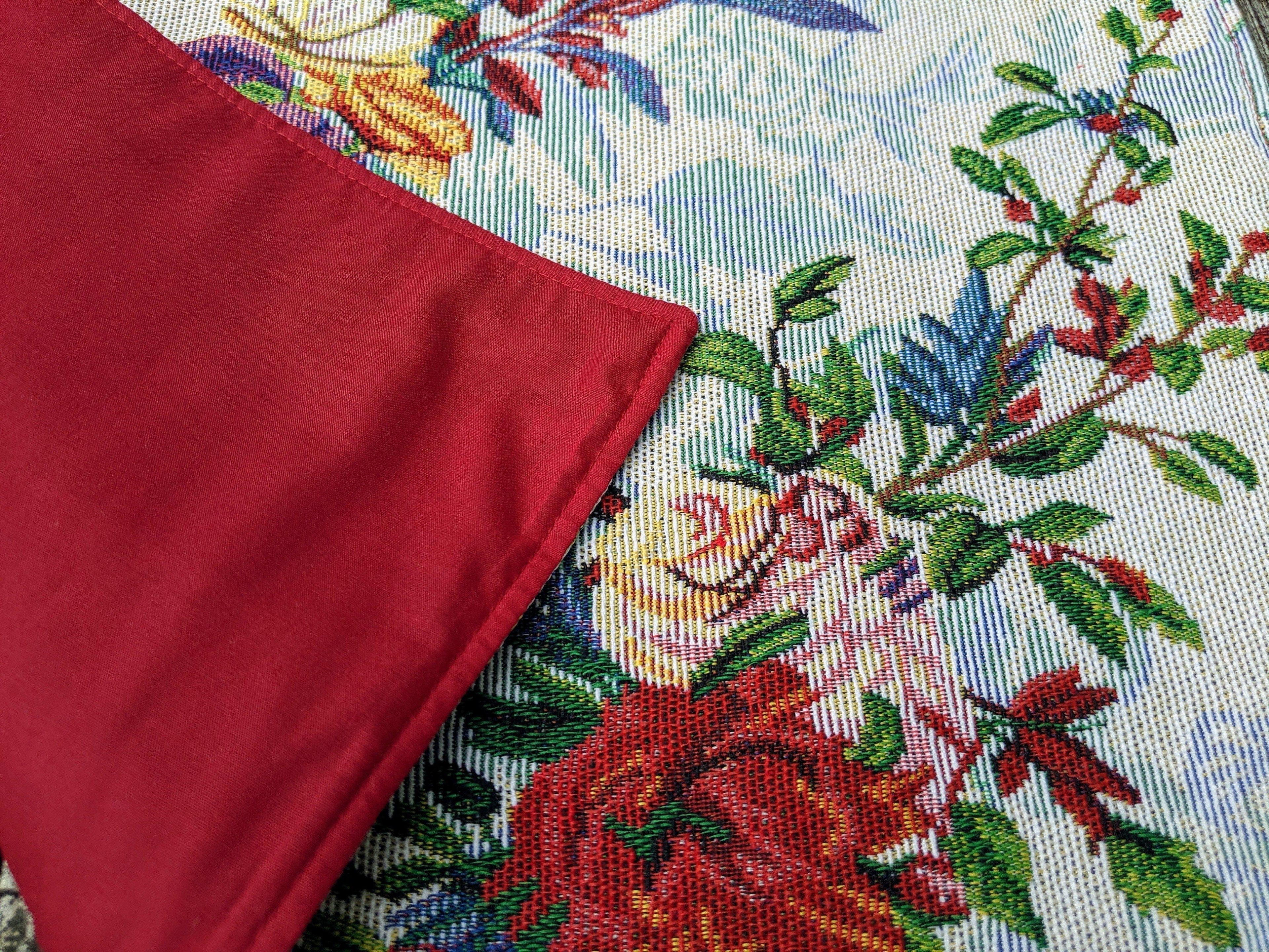 DaDa Bedding Set of 4-Pieces Tropical Sky Blue Birds Floral Tapestry Dining Table Placemats 13” x 19” (18116) DaDalogy Bedding Collection