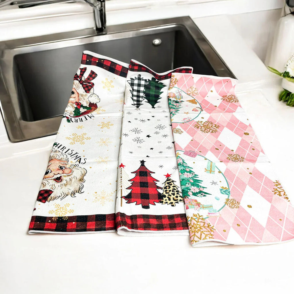 Pink Christmas Hand Towel Gia Roma