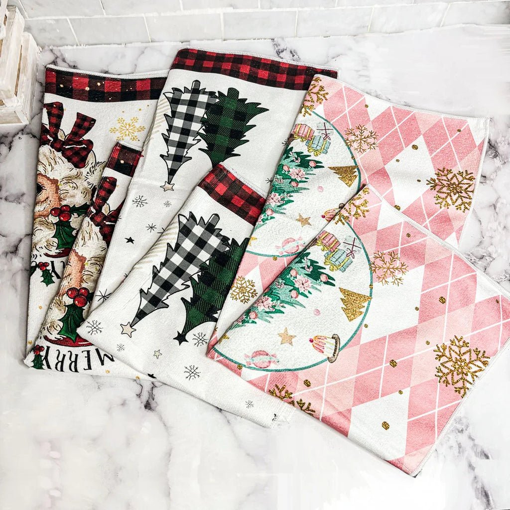 Pink Christmas Hand Towel Gia Roma