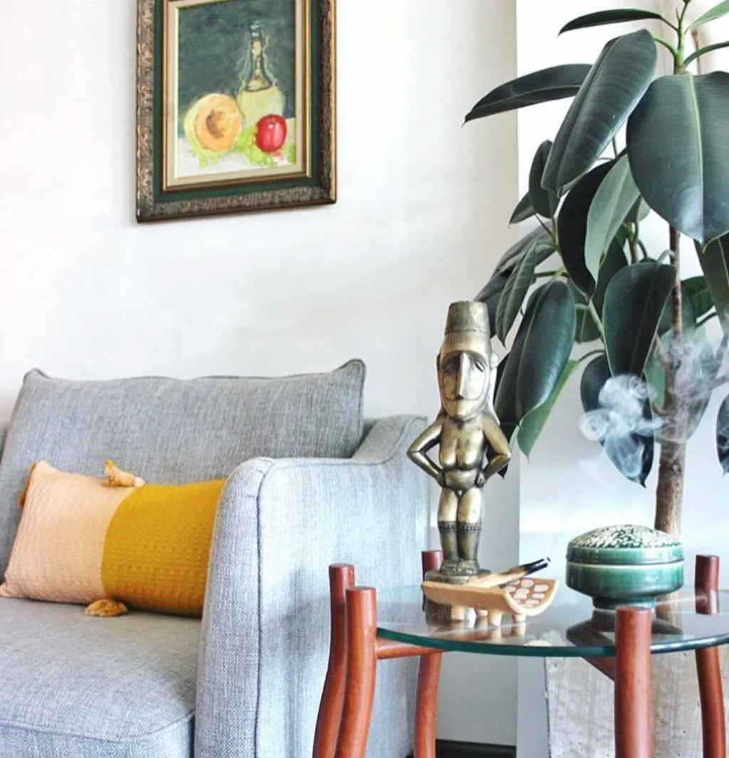 Antigua Pillow - Peach & Ochre Colorblocked Archive New York