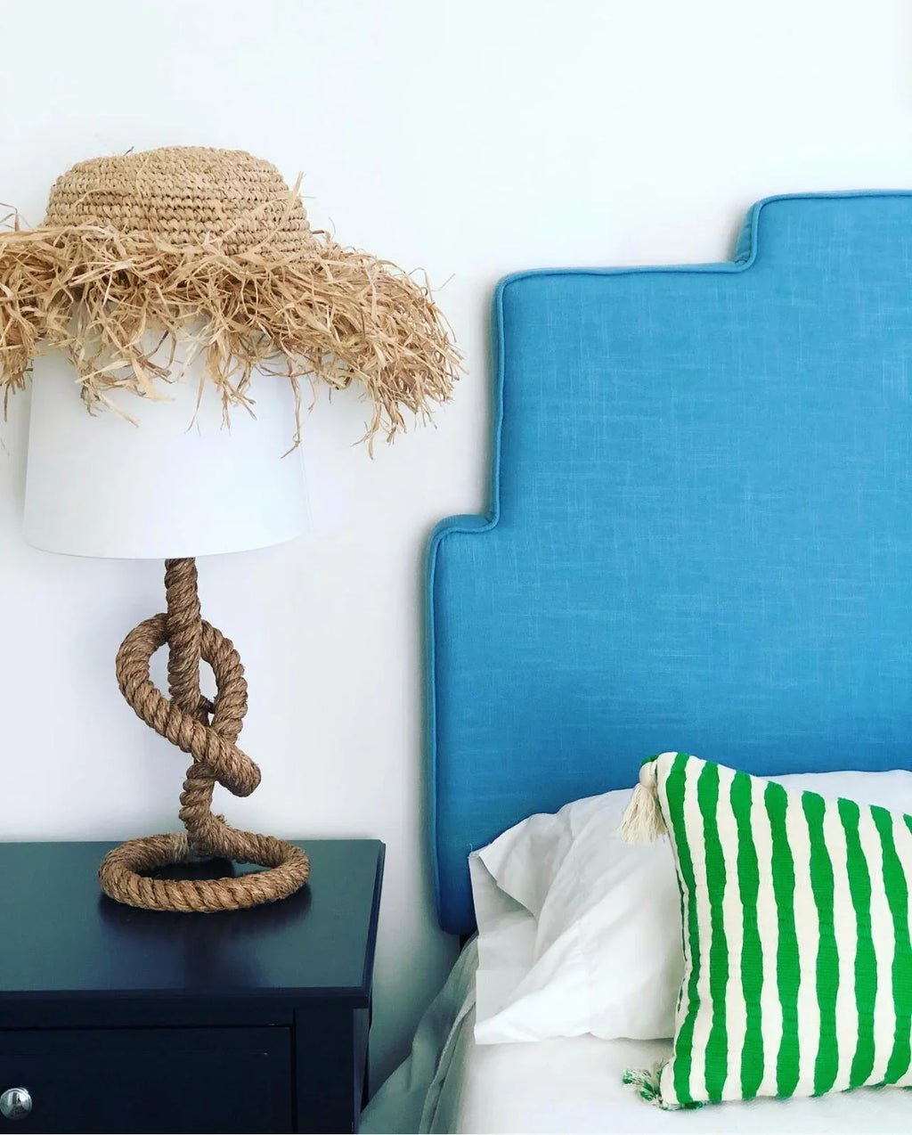 Antigua Pillow - Grass Green Stripe Archive New York