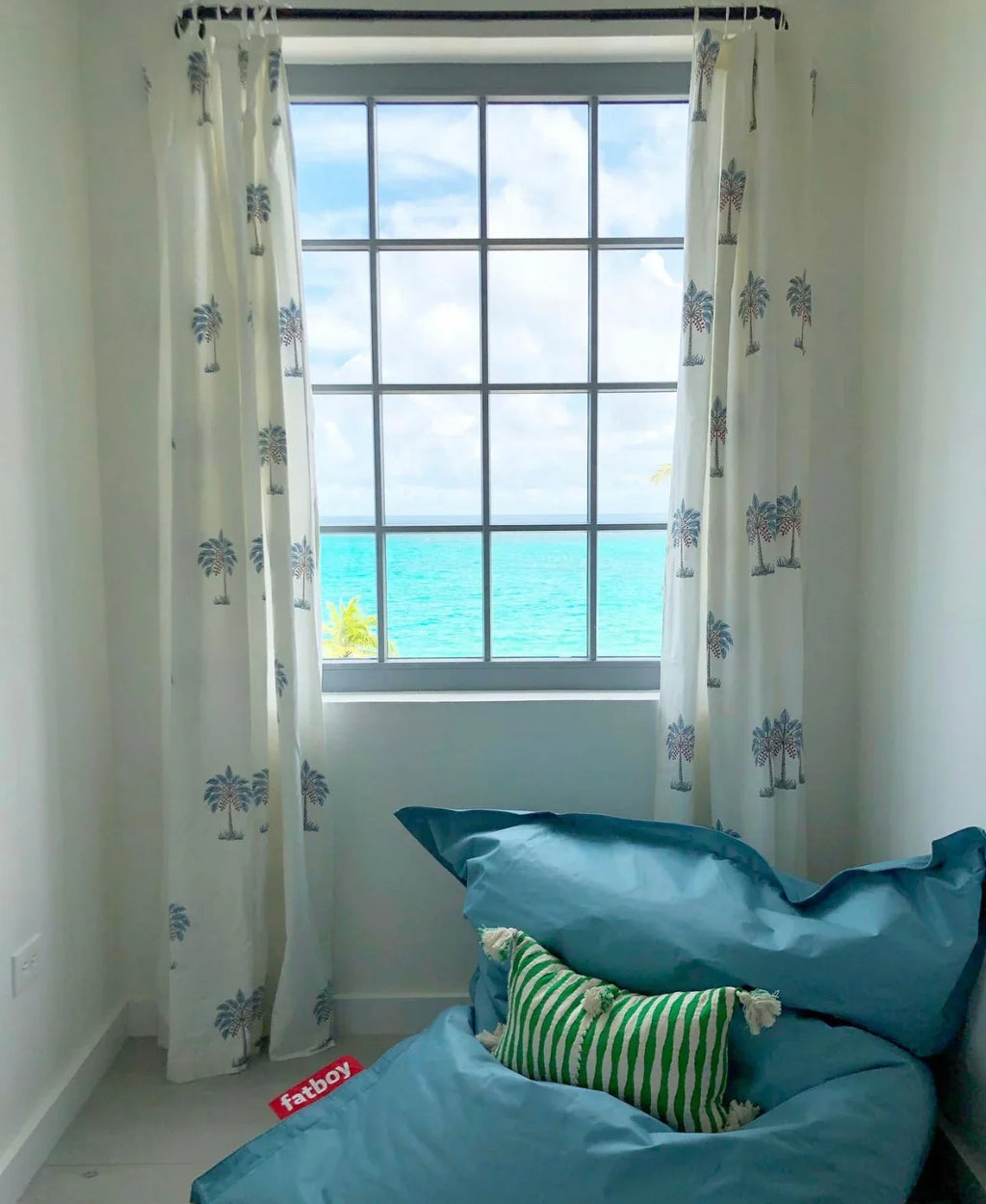 Antigua Pillow - Grass Green Stripe Archive New York