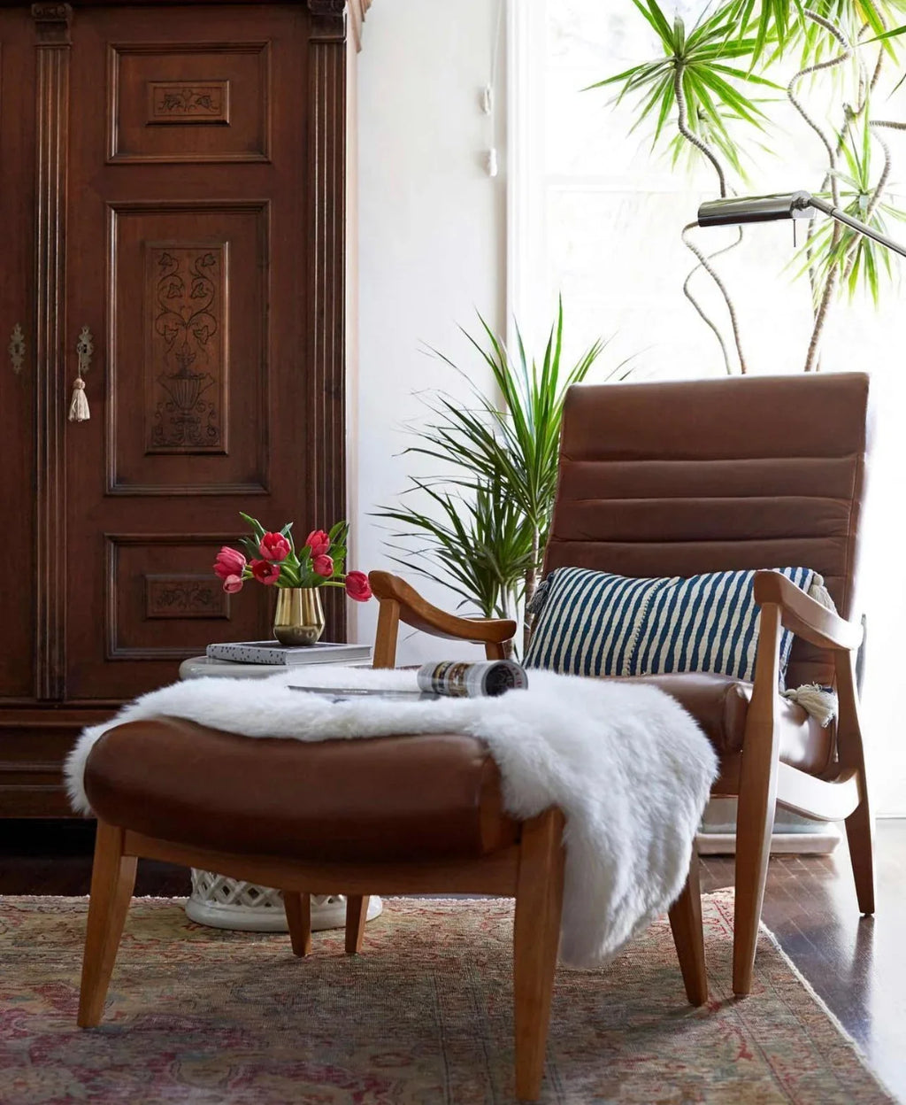 Antigua Pillow - Dark Teal Blue Archive New York