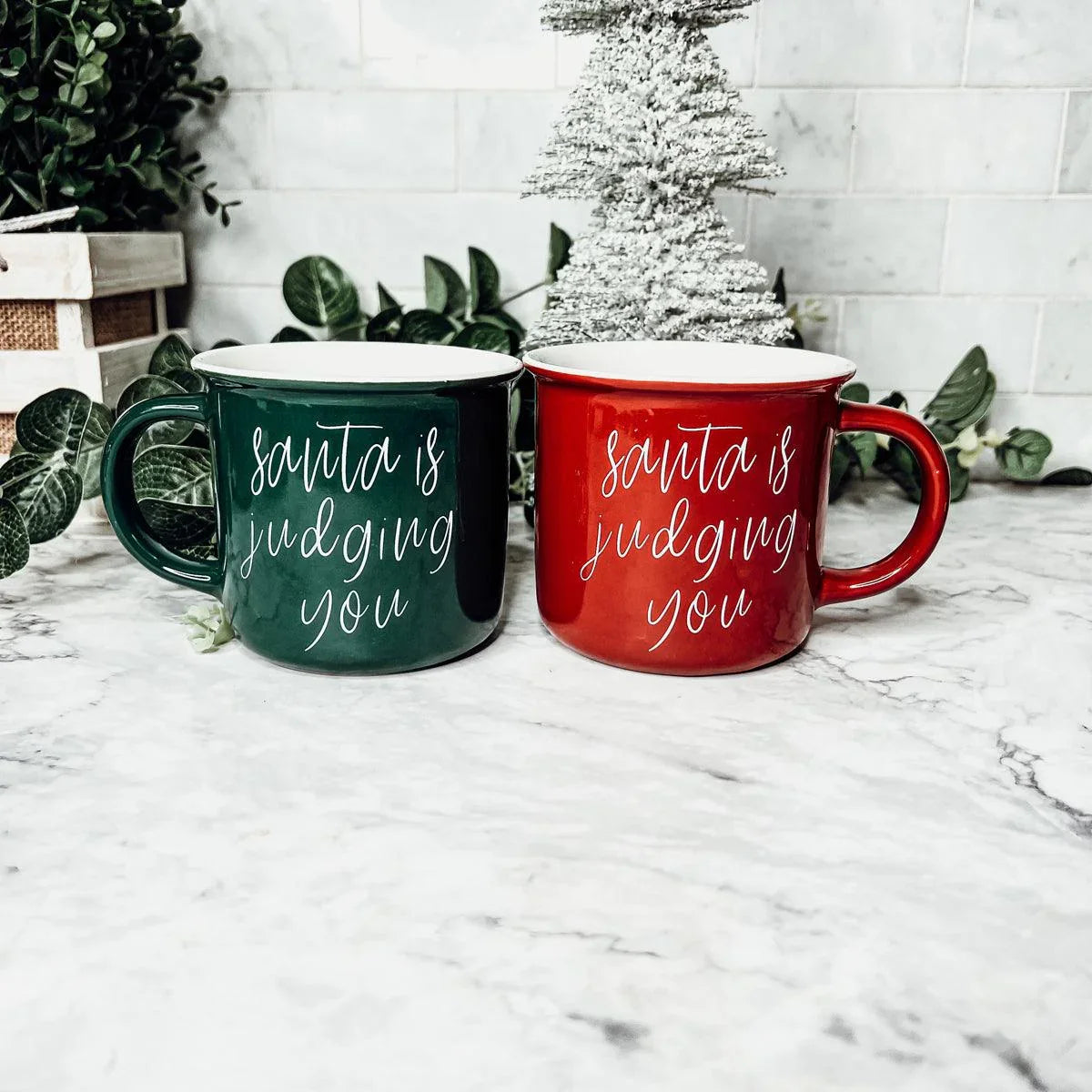 Santa is Judging Mug Gia Roma