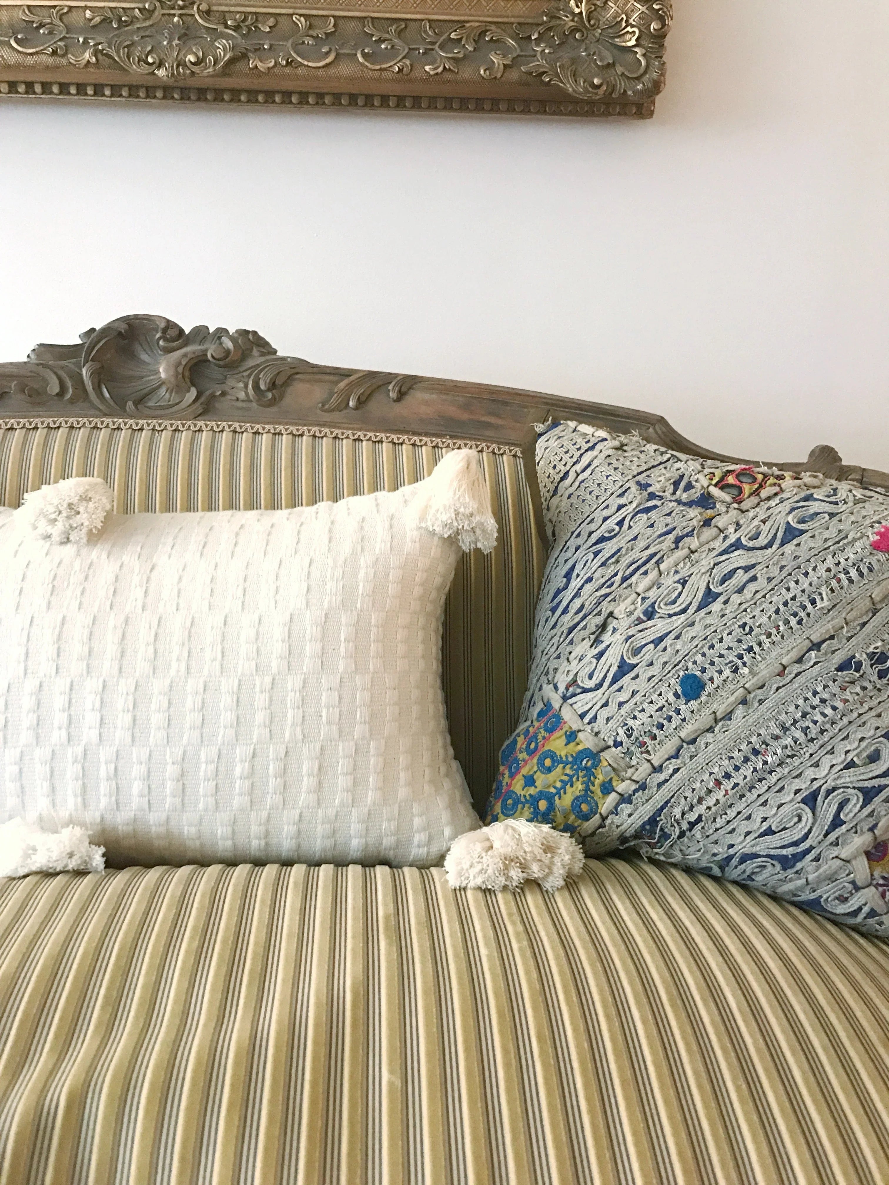 Antigua Pillow - Natural White Archive New York