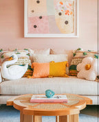 Antigua Pillow - Peach & Ochre Colorblocked Archive New York