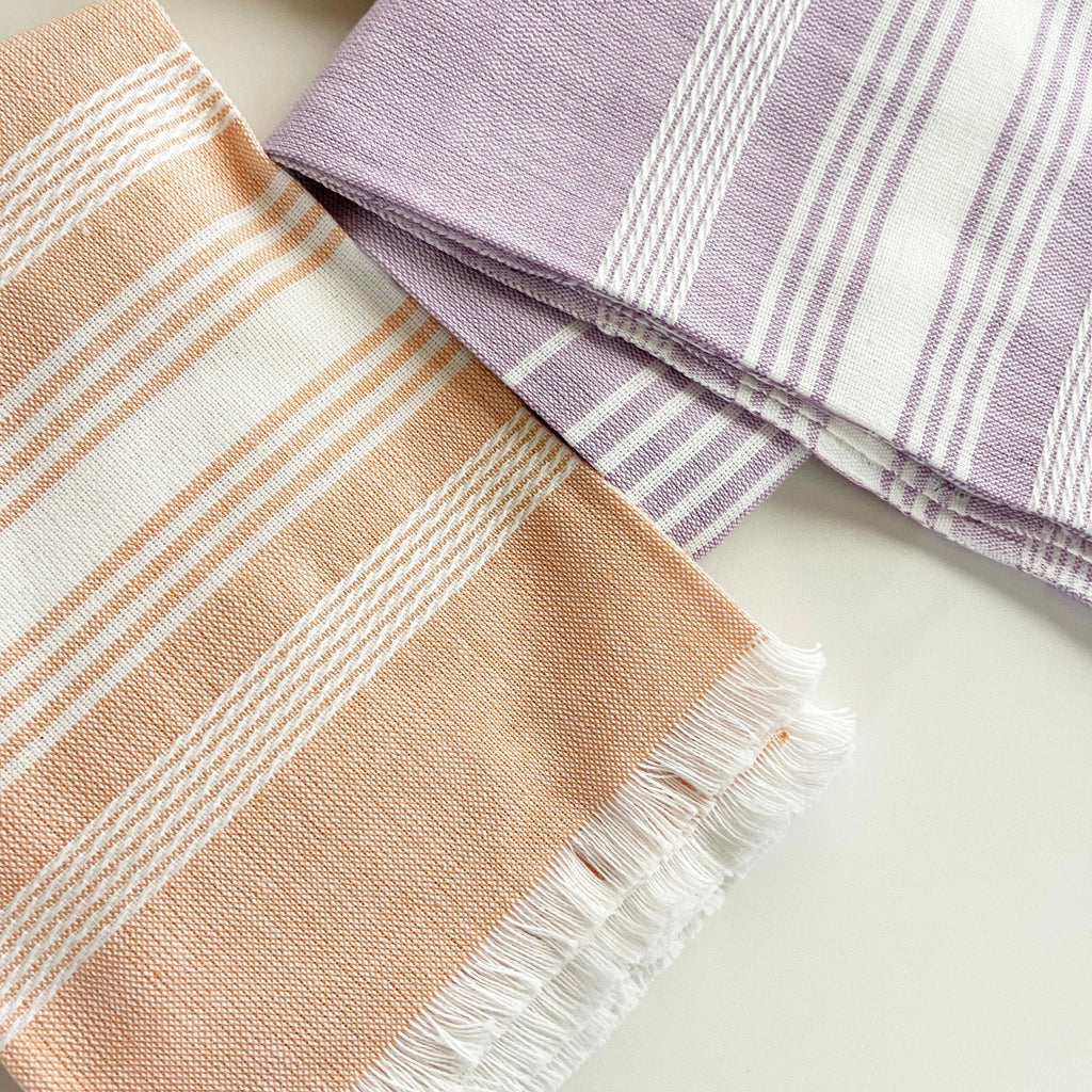 Peach Chambray Kitchen Towel Archive New York