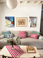 Abigail Cranberry Plaid Pillows Archive New York