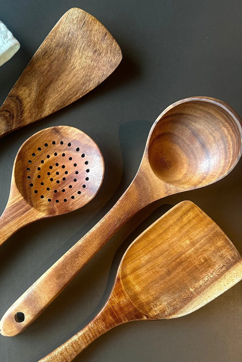 Teak Wooden Utensils, Set of 4 Busa Designs