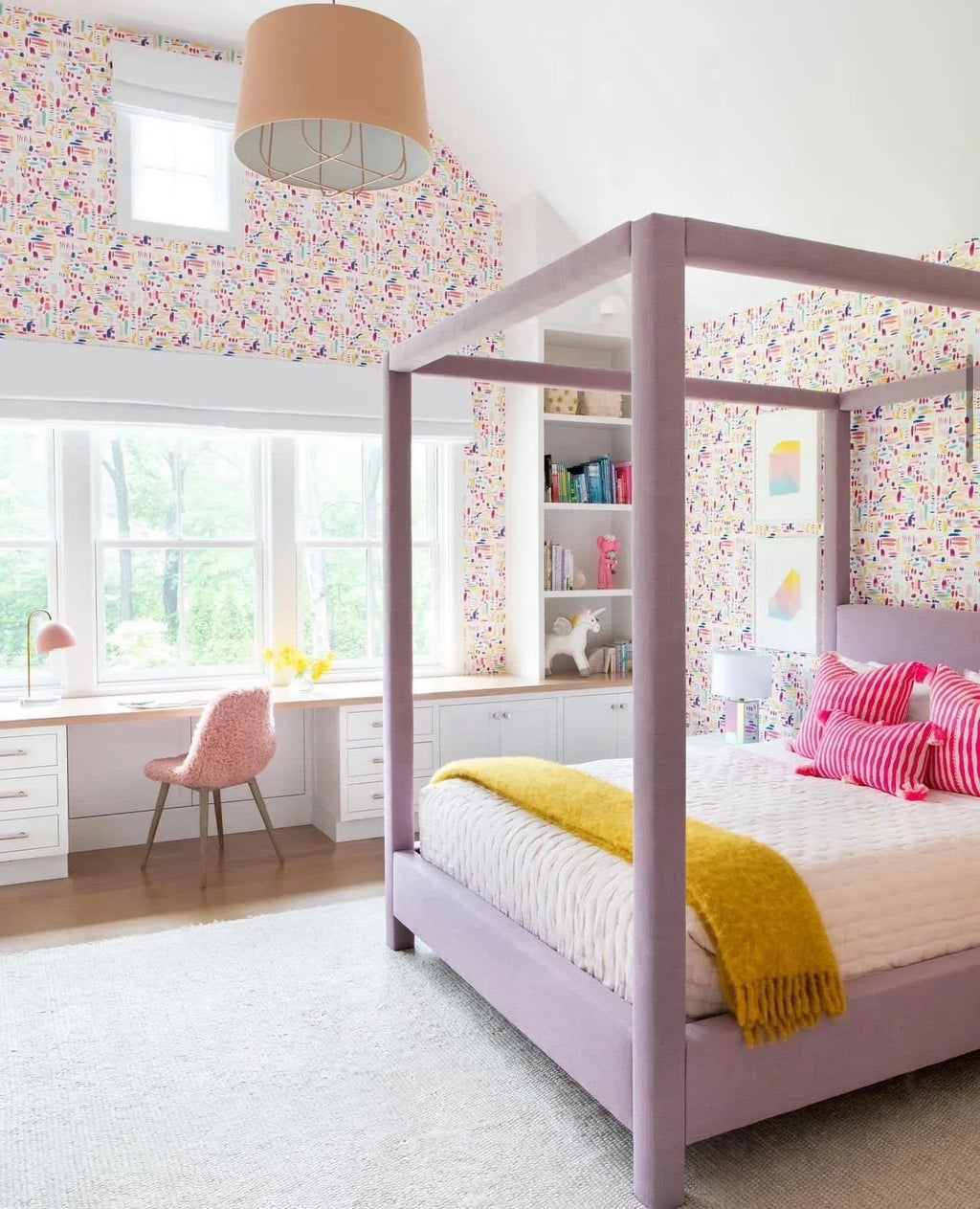 Antigua Pillow - Neon Pink and Yellow Archive New York