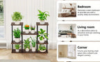 Plant Stand Indoor Corner Tiered Metal Plant Organizer 4 Tier 10 Pot Ladder Flower Holder Display Multiple Plants for Window Garden Balcony Living Room, Black, Utility Racks House Of Avana