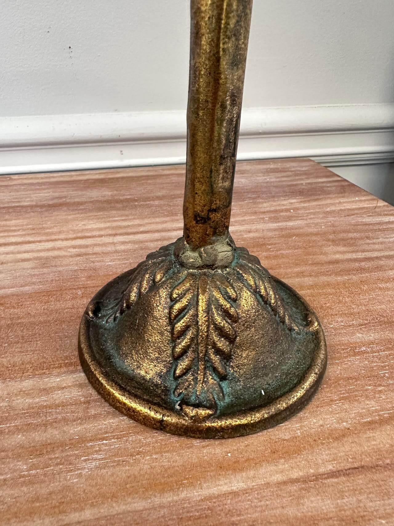 Antique Amber Glass Votive Candle Holder Centerpiece Vintage Shopper