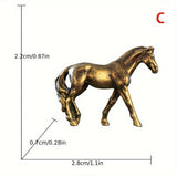 Vintage Brass Horse Figurine for Home Decor C - Horse Walking House Of Avana