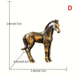 Vintage Brass Horse Figurine for Home Decor D - Pony House Of Avana
