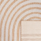 In- & Outdoor Rug Captera with Minimalistic Line Pattern in Nature Beige RugYourHome