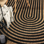 In- & Outdoor Rug Captera with Minimalistic Line Pattern in Nature Beige RugYourHome