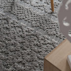 In- & Outdoor Rug Marrakesh High/Low Effect Trellis in Anthracite RugYourHome