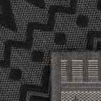 Indoor Outdoor Rug Livorno Geometric Trellis Pattern In Anthracite RugYourHome