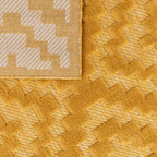 Indoor Outdoor Rug Livorno Trellis High-low Pattern in Yellow, detail shot - House Of Avana