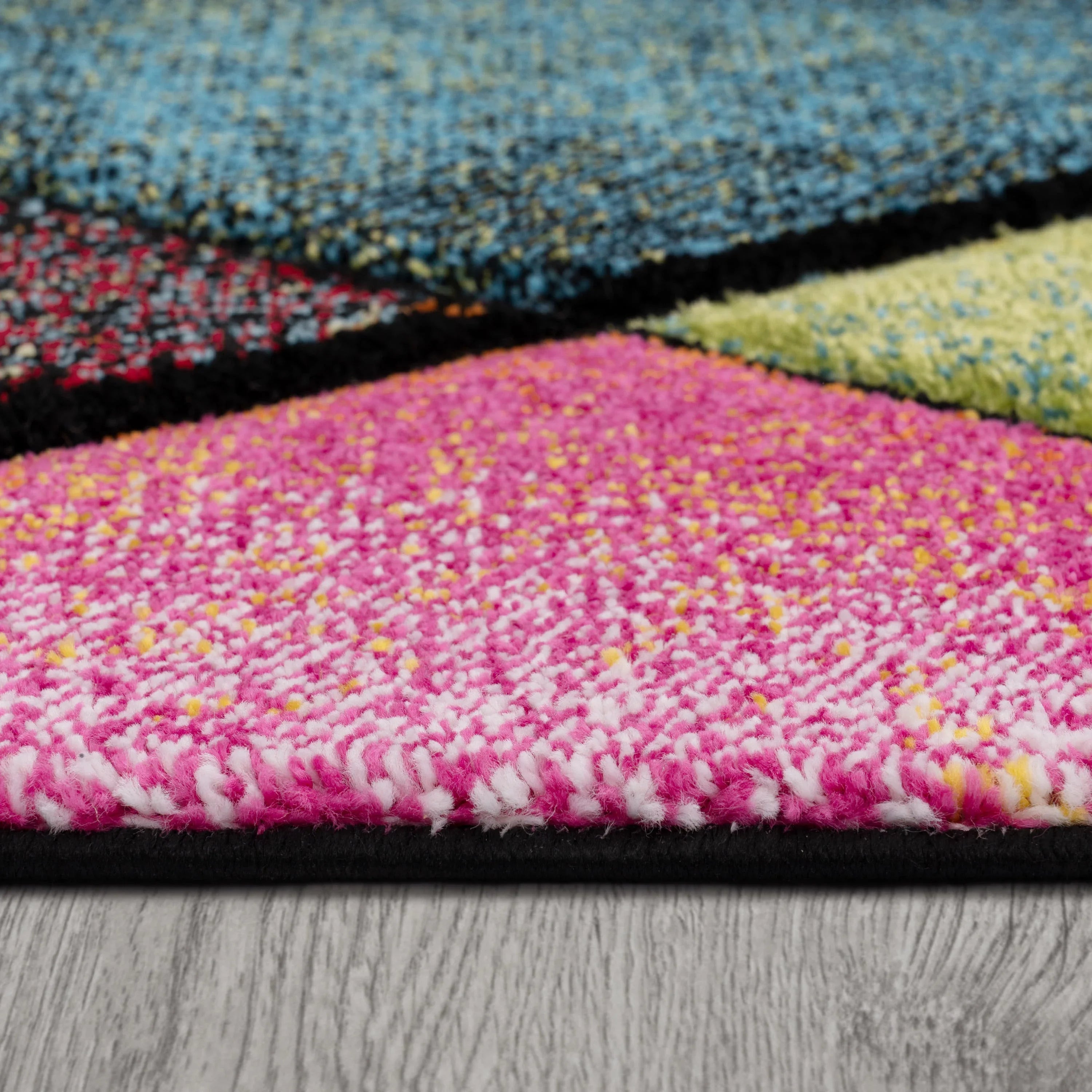 Colorful Area Rug Smaragd Checkered With Multicolor Diamonds RugYourHome