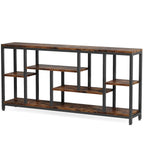 Console Sofa Table, 70.9 Inch Extra Long Table Behind Couch with Storage Shelves, 3-tier Industrial... - House Of Avana [[SKU:HOA-CON-010]]