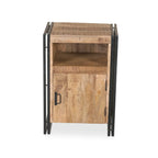 Industrial Reclaimed Wood and Iron Side Table