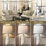 Set of 2 Farmhouse Table Lamps with Touch Control House Of Avana