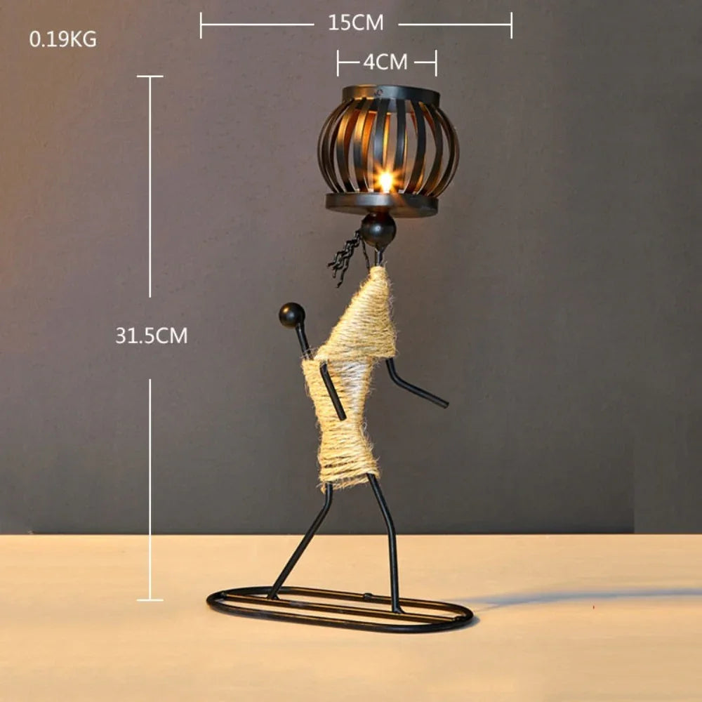 Creative Iron Candle Holder for Home Decor - House Of Avana