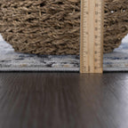 Campsall Gray&Blue Abstract Area Rug Hauteloom