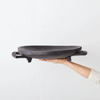 Swazi Round Wood Serving Platter Kanju Interiors
