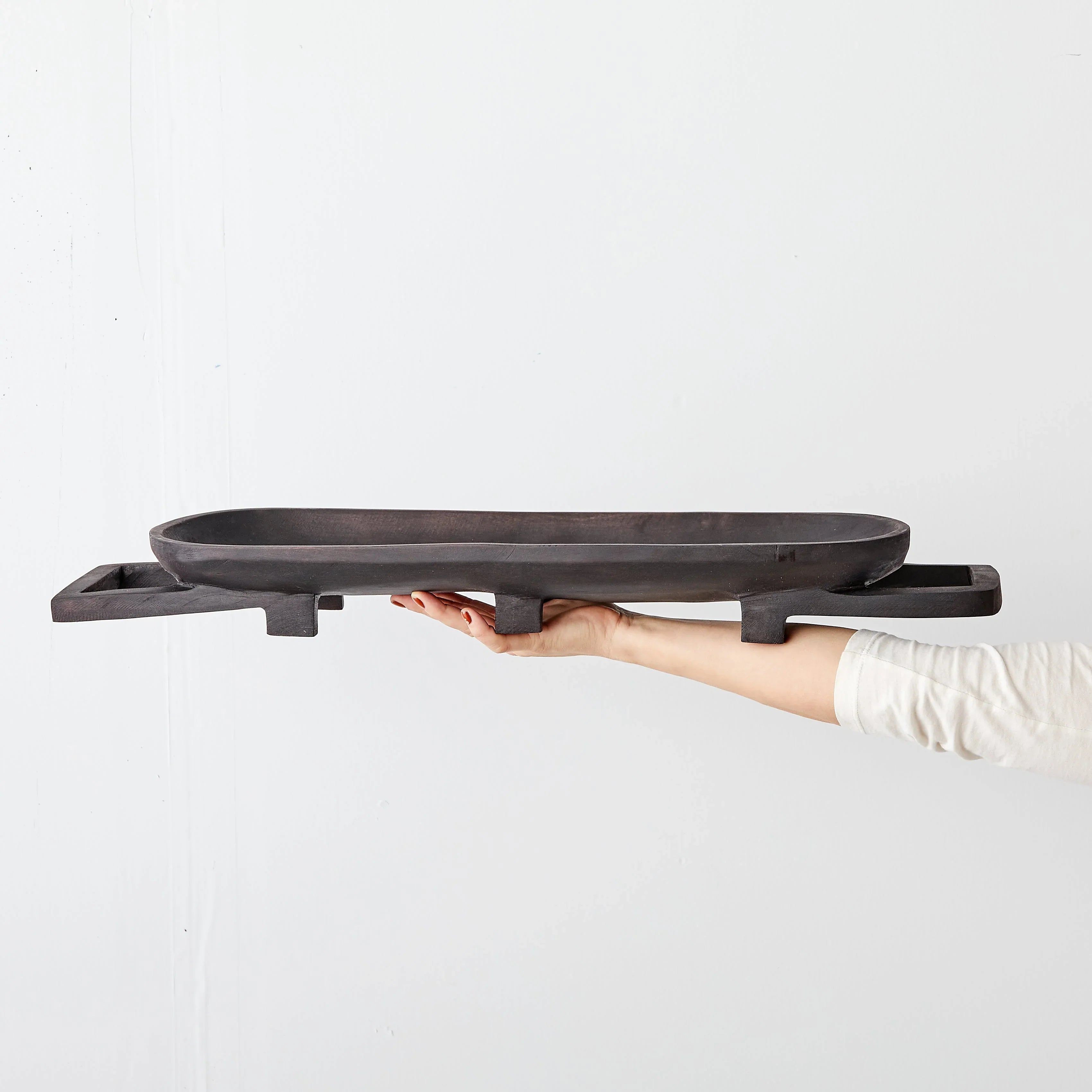 Swazi Long Wooden Serving Tray Kanju Interiors