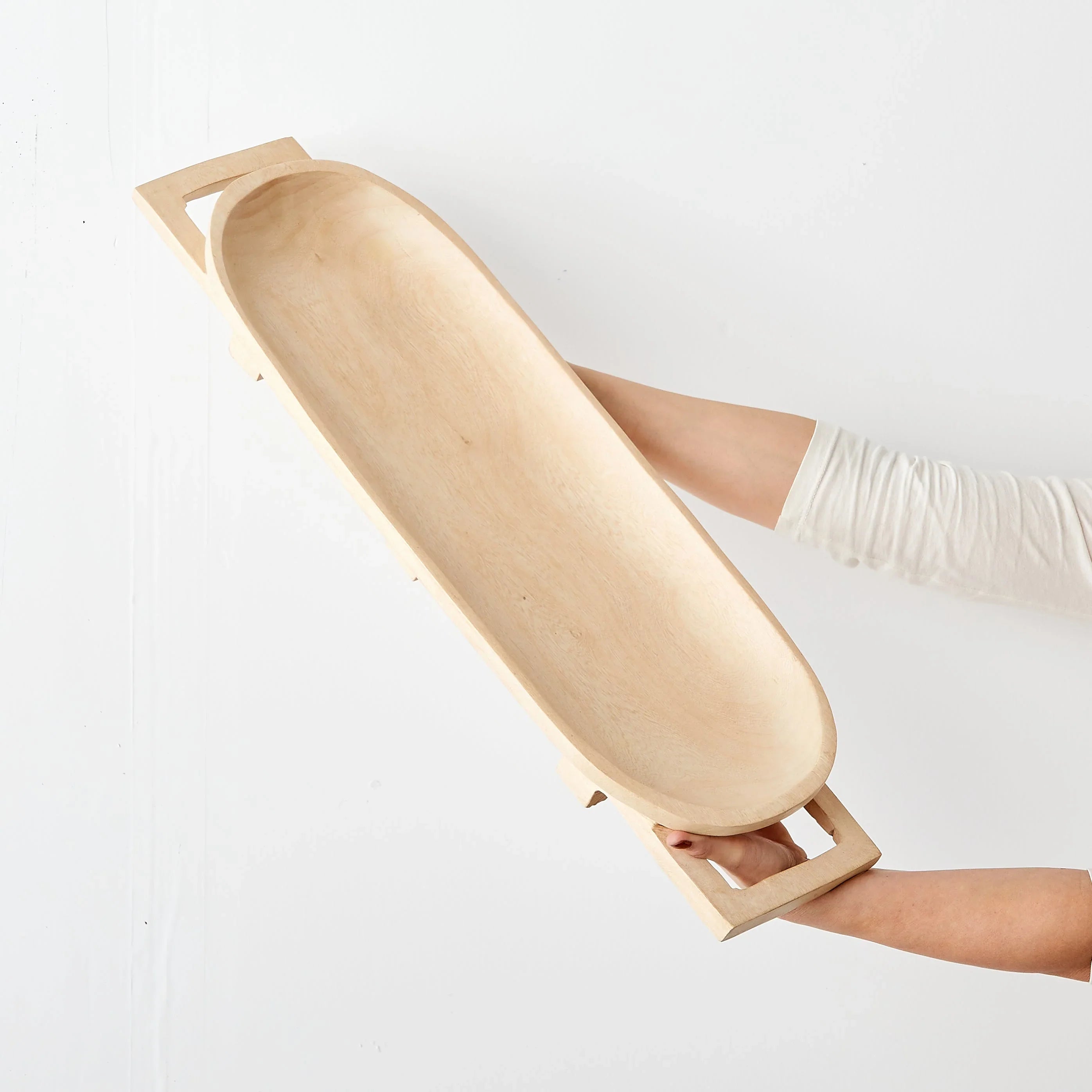 Swazi Long Wooden Serving Tray Kanju Interiors