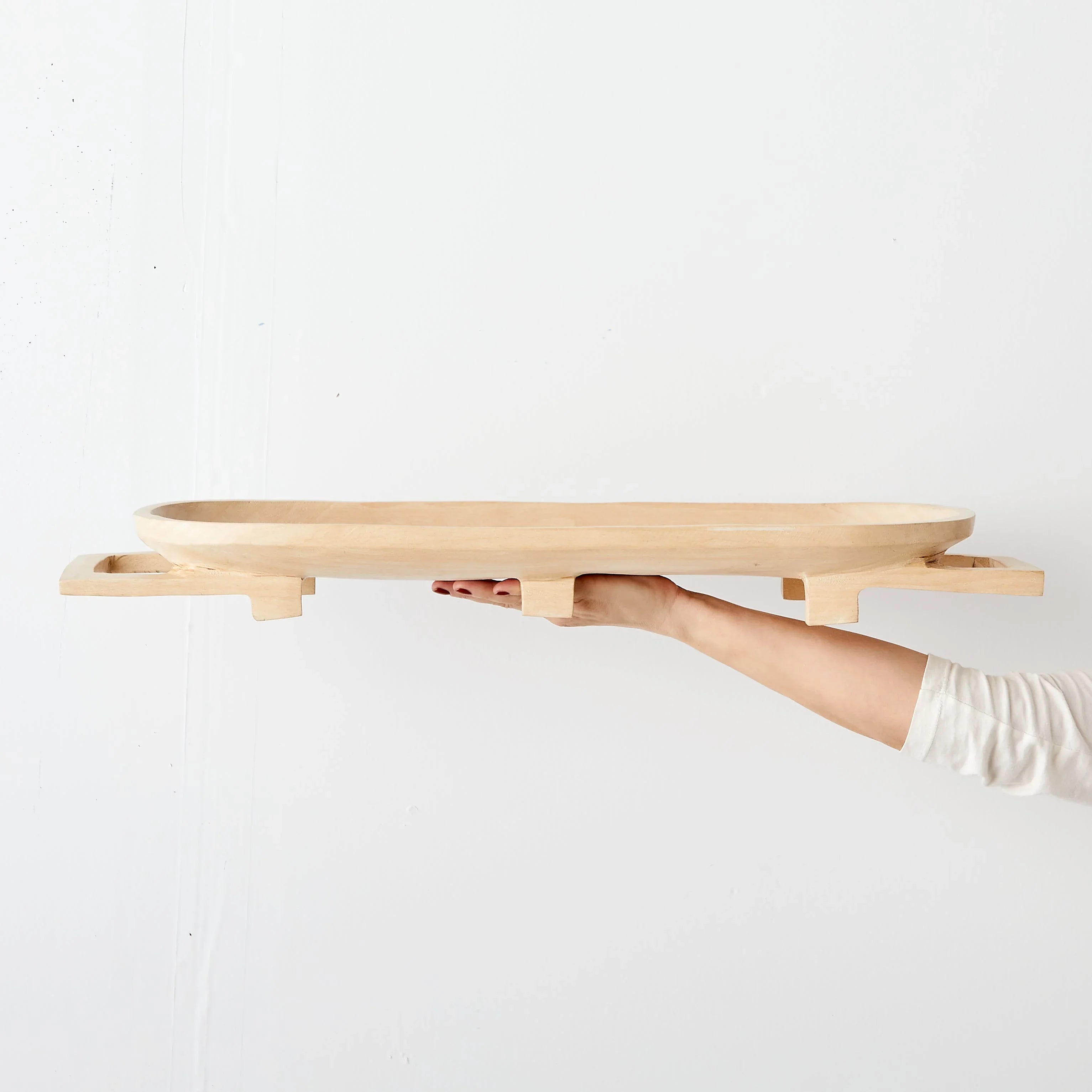 Swazi Long Wooden Serving Tray Kanju Interiors