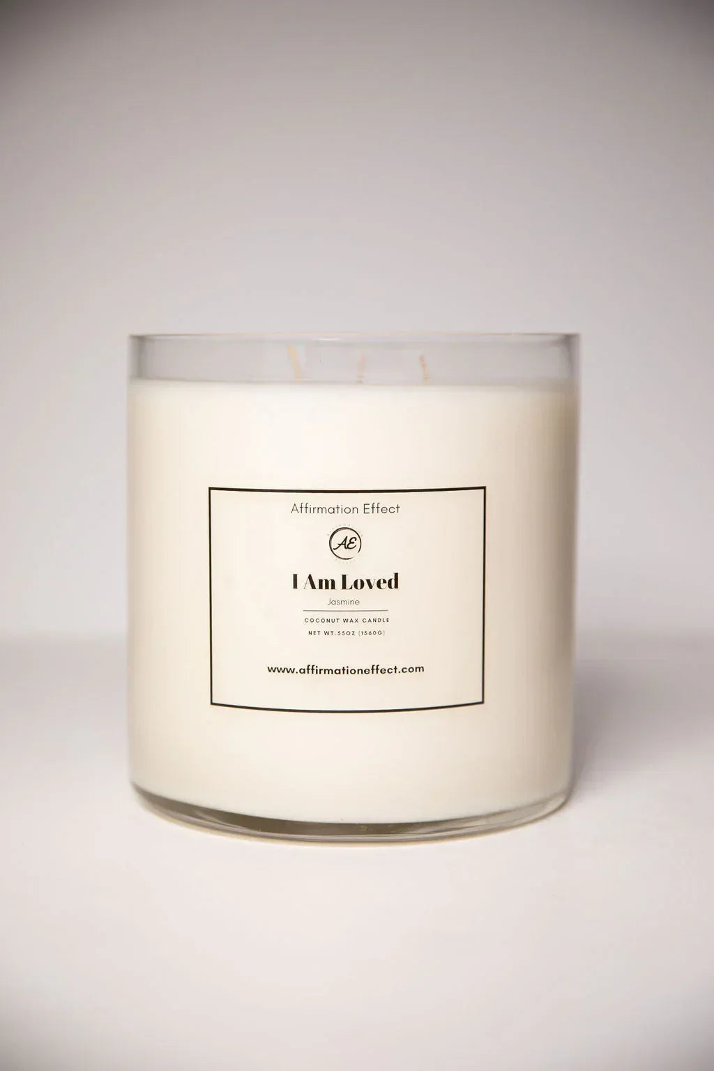 Jasmine "i Am Loved" Affirmation Candle - 17.5 Oz, side view - House Of Avana