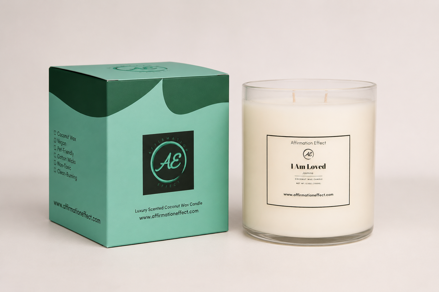 Jasmine "I Am Loved" Affirmation Candle - 55 oz