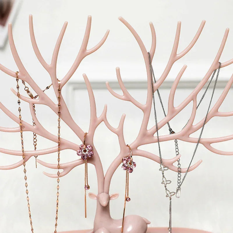 Jewelry Stand - Tree-Inspired Pink Multiple Hooks