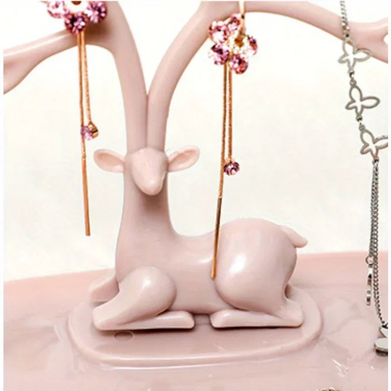 Jewelry Stand - Tree-Inspired Pink Multiple Hooks