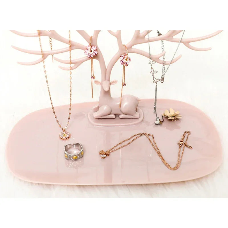 Jewelry Stand - Tree-Inspired Pink Multiple Hooks