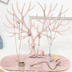 Jewelry Stand - Tree-Inspired Pink Multiple Hooks