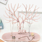 Jewelry Stand - Tree-Inspired Pink Multiple Hooks