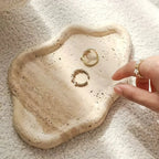Jewelry Tray - 2-layer Marble Cloud, angled view - House Of Avana [[SKU:HOA-BAT-014]]