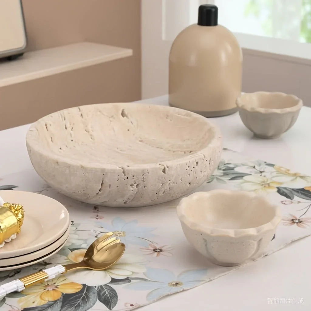 Jewelry Tray - Decorative Stone Table, lifestyle image - House Of Avana [[SKU:HOA-TRK-002]]