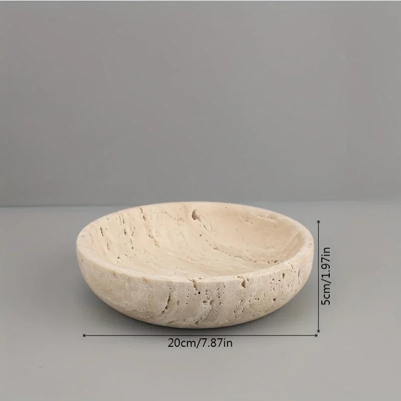 Jewelry Tray - Decorative Stone Table, angled view - House Of Avana [[SKU:HOA-TRK-002]]