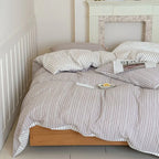 Josie Bow Tied Striped Bedding Set / Pink Ever Lasting