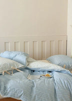 Josie Bow Tied Striped Bedding Set / Pink Ever Lasting