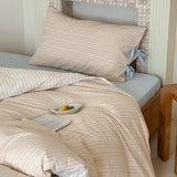 Josie Bow Tied Stripe Pillowcases / Purple Ever Lasting