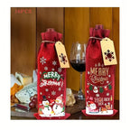 12 Christmas Wine Bags with Cards and Jute Rope, Suitable for Gifts at Parties House Of Avana [[SKU:HOA-STO-048]]