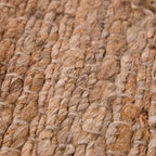 Jute Rug Kaia Hand-Woven with Natural Fibers in Nature Brown RugYourHome